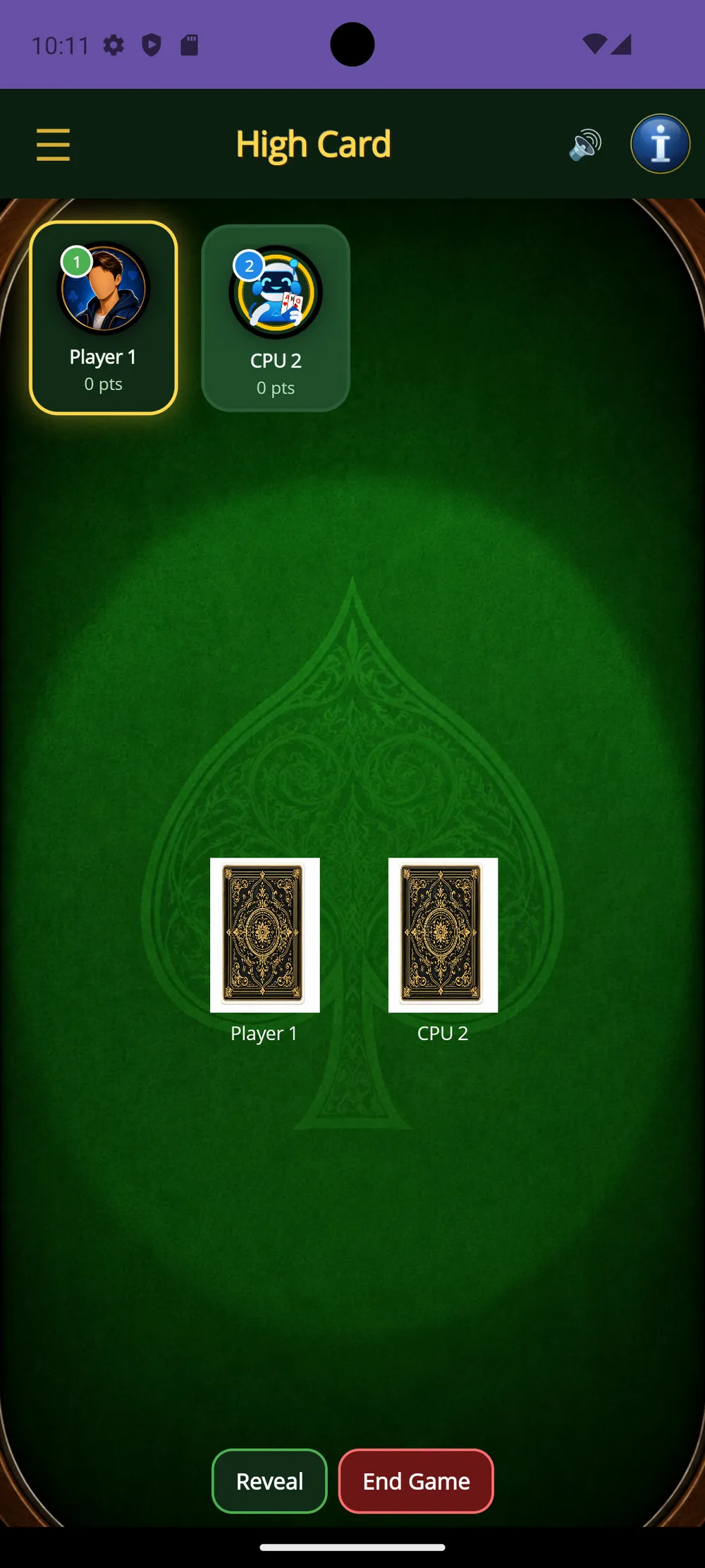 High Card — The deal