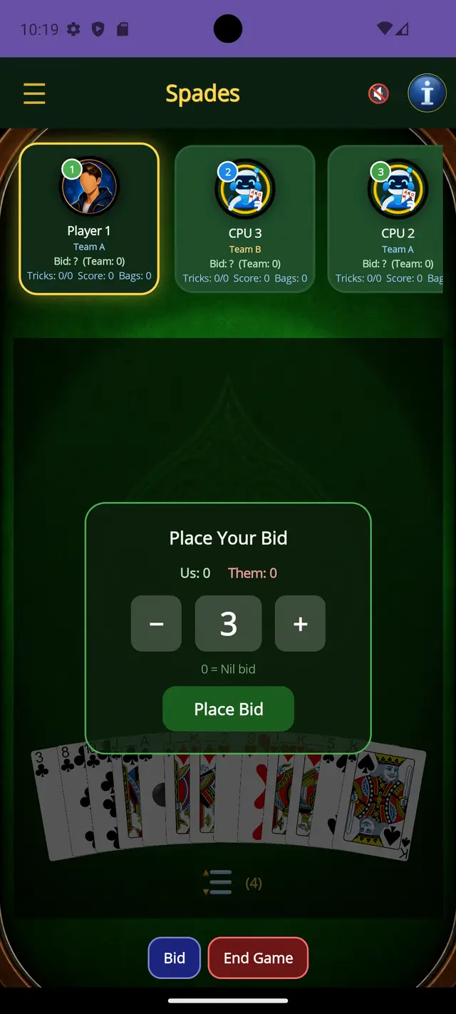 Spades — Place your bid